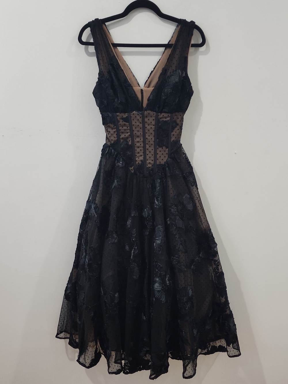 House Of CB Sianna Embroidered Tulle Corset Midi Dress - Picture 4 of 15